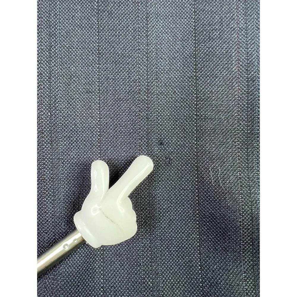Nordstrom Suit Jacket Mens 43L Blue Stripe Wool Double Breasted USA